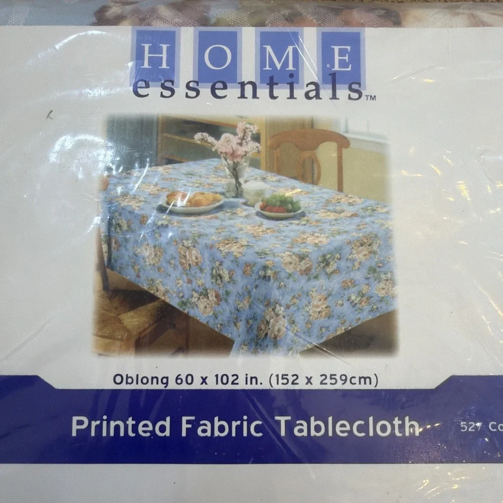 Vintage Home Essentials Fabric Tablecloth Oblong  60x102 